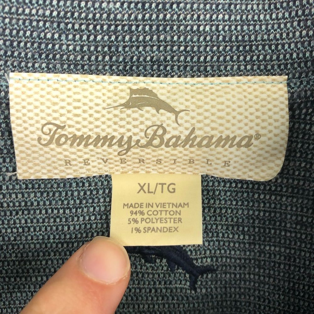 Tommy Bahama Blue Gray Reversible Sweater Men's Sz XL - Picture 3 of 12